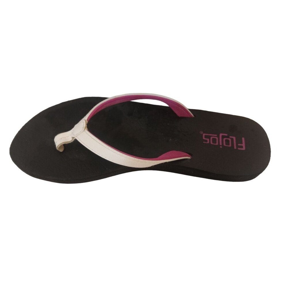 Flojos Flip Flop Sandal Shoes White Black Thongs Soft Comfortable Rubber